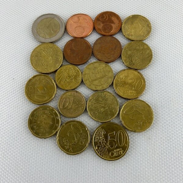 Lot of Eighteen Euro Coins