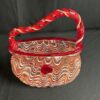 VTG Hand Blown Glass Purse Vase