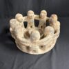 VTG Large Pottery "Circle of Friends" Candle Holder