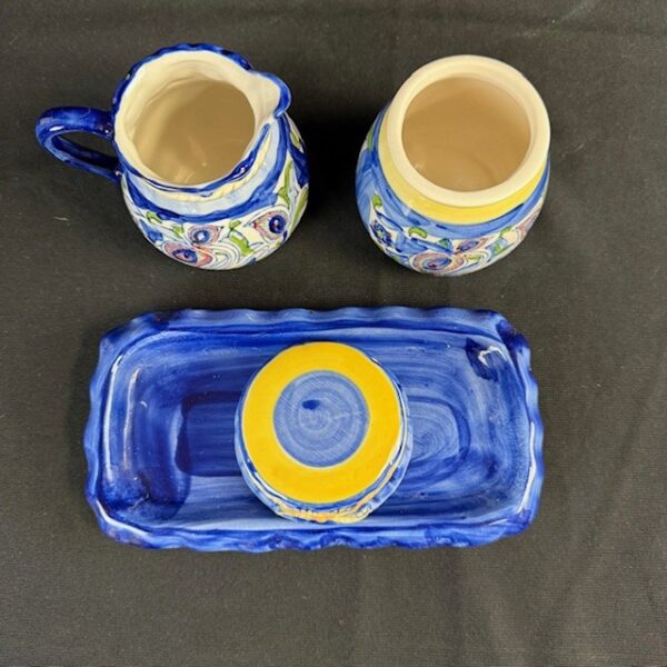 Ceramic Lidded Sugar & Creamer with Tray Set