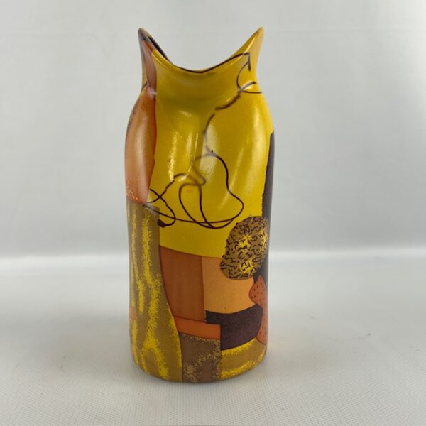 Modern Art Decoupage Face Vase