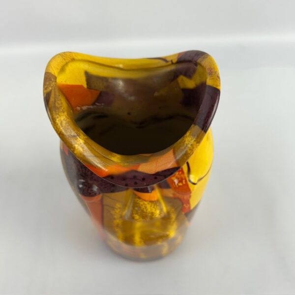 Modern Art Decoupage Face Vase