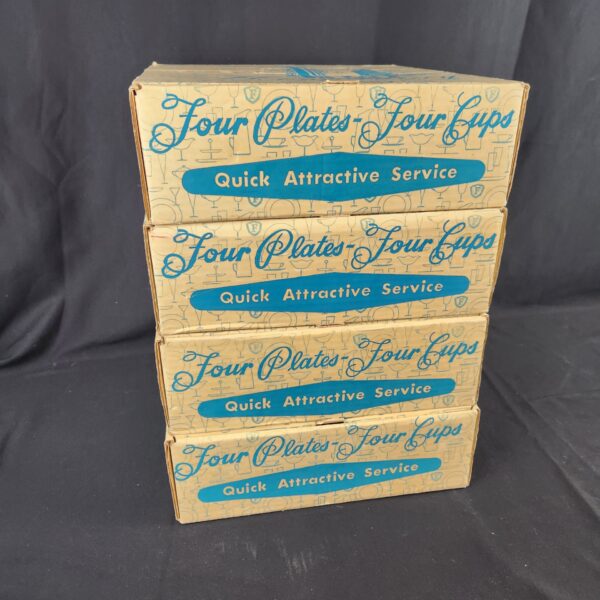 VTG NIB  Four Federal Glass Hospitality Snack Sets