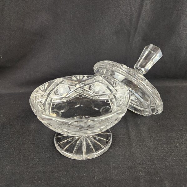 Hand Cut Lead Crystal Candy Dish