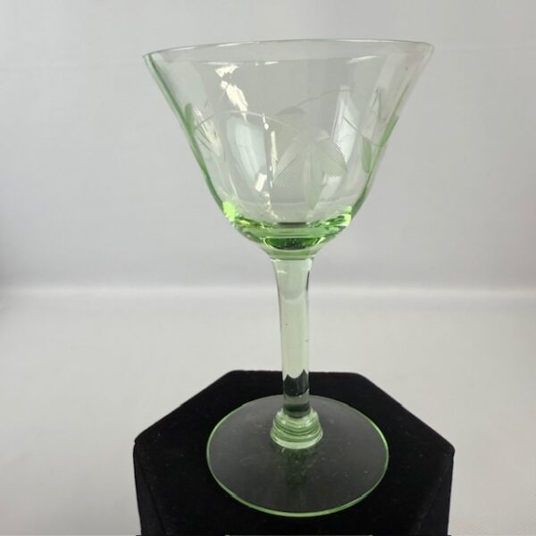 VTG Uranium Glass Cordial Trio