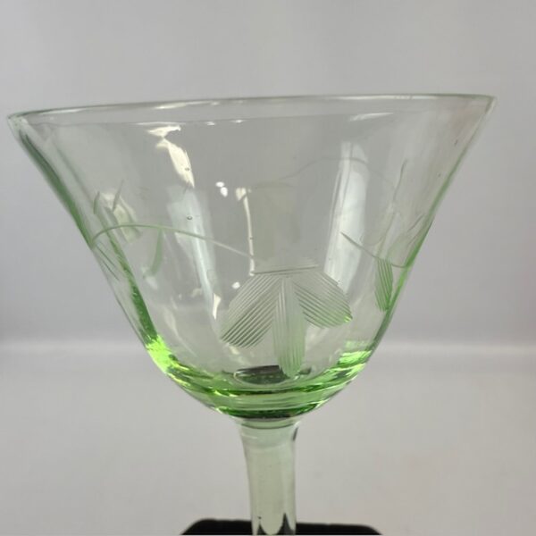 VTG Uranium Glass Cordial Trio