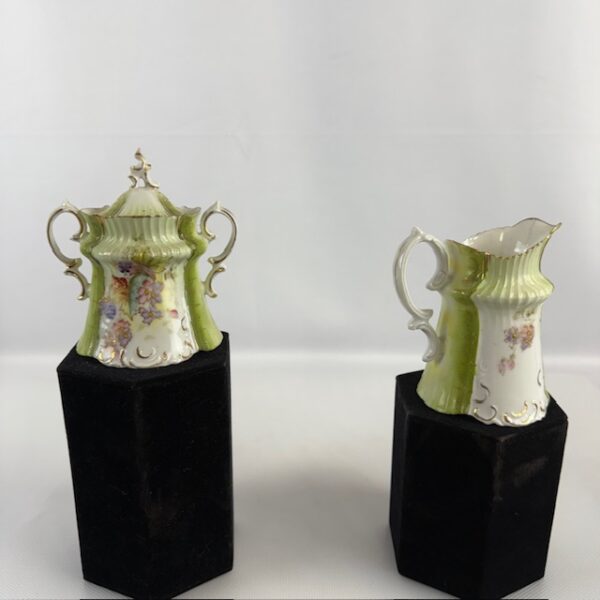 Antique Prussian Porcelain Creamer and Sugar