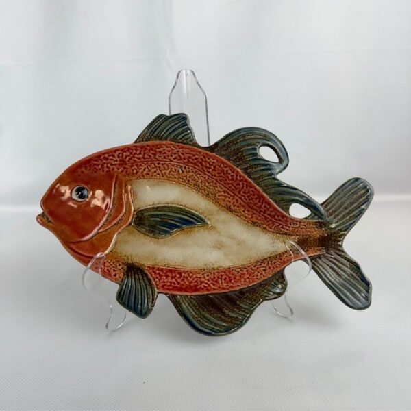 Pier One Imports Hand Painted Fish Shape Dish