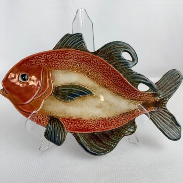 Pier One Imports Hand Painted Fish Shape Dish