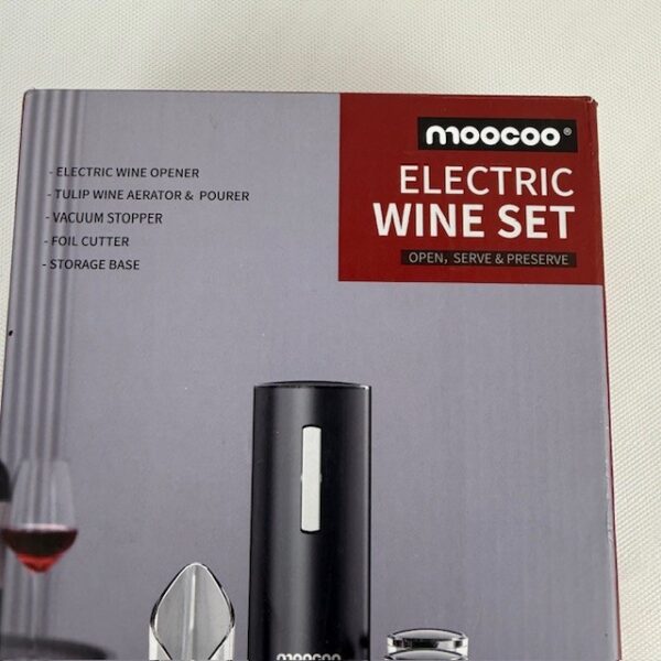 NIB Moocoo Electric Wine Opener Set