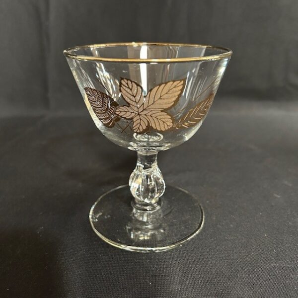 VTG Libbey Glass Gold Leaf Champagnes