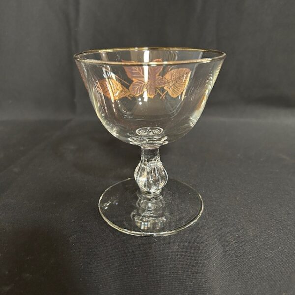 VTG Libbey Glass Gold Leaf Champagnes