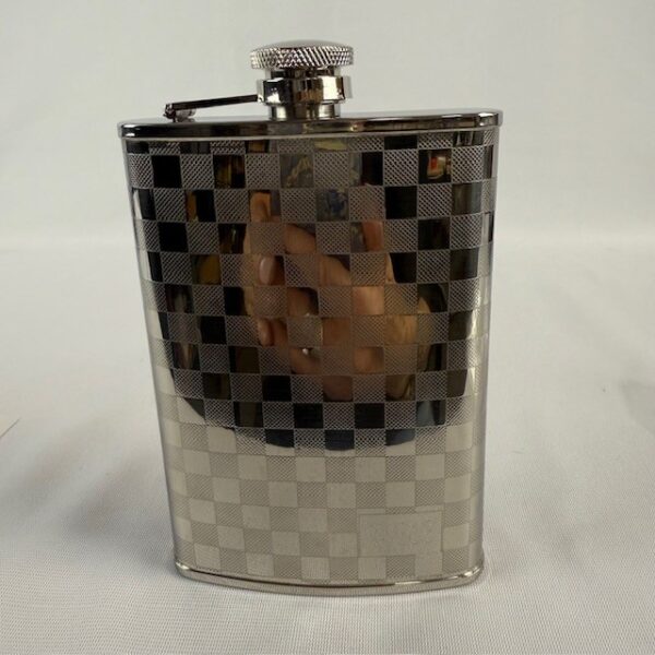 Visol Mate Checker Design Stainless Steel Hip Flask - NIB