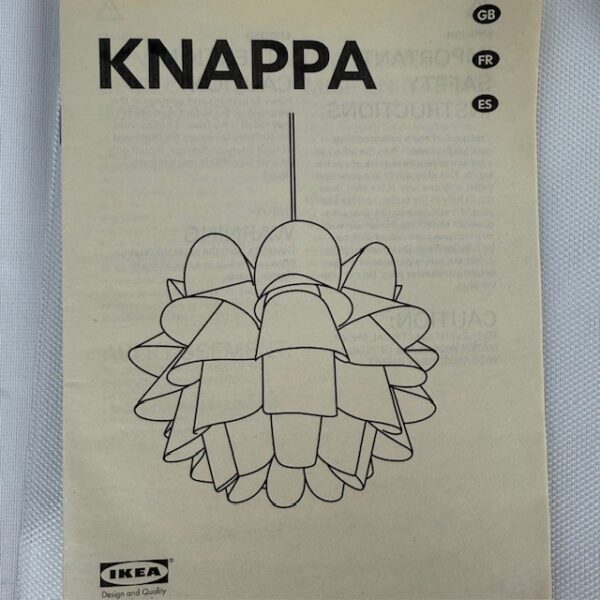 NIB Knappa Lotus White Pendant Indoor Lamp