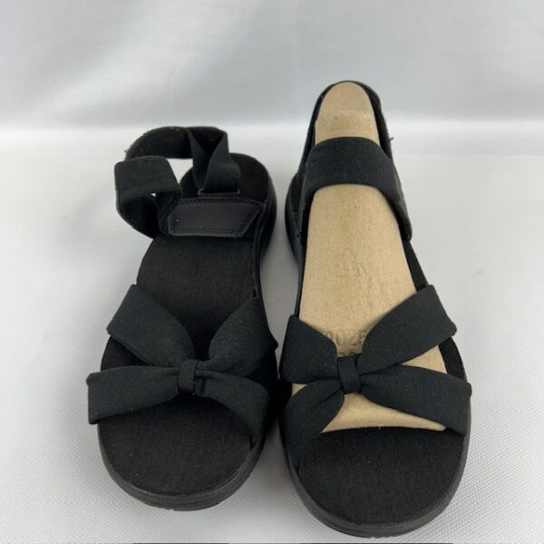 Ryka Mallorie Flat Black Sandals for Women - Size 11W