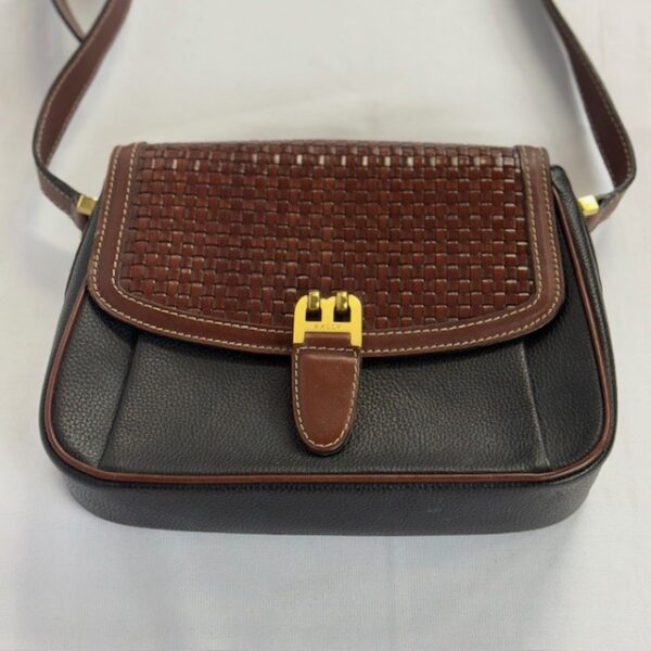 VTG Crossbody Woven Leather Bally Purse