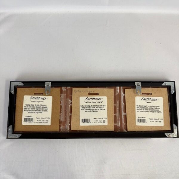 Three Vintage Southwest Tiles in Metal Frame