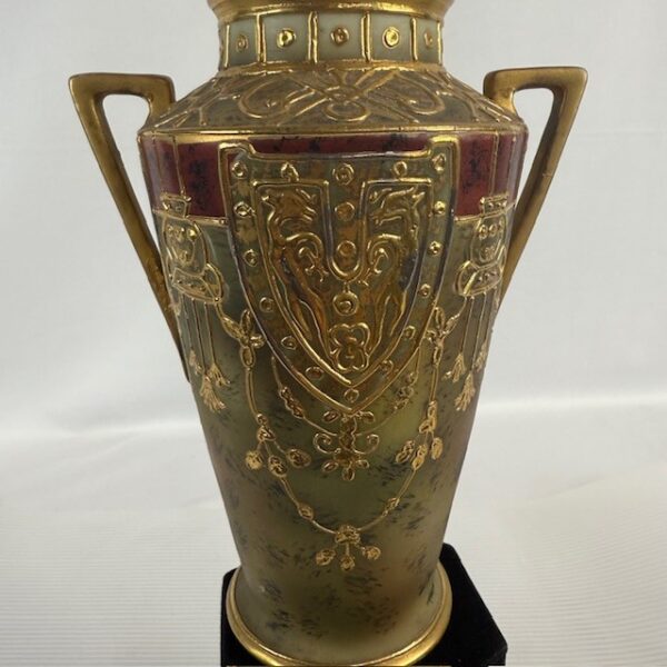 Antique Nippon Hand Painted Moriage Gold Dragon Vase