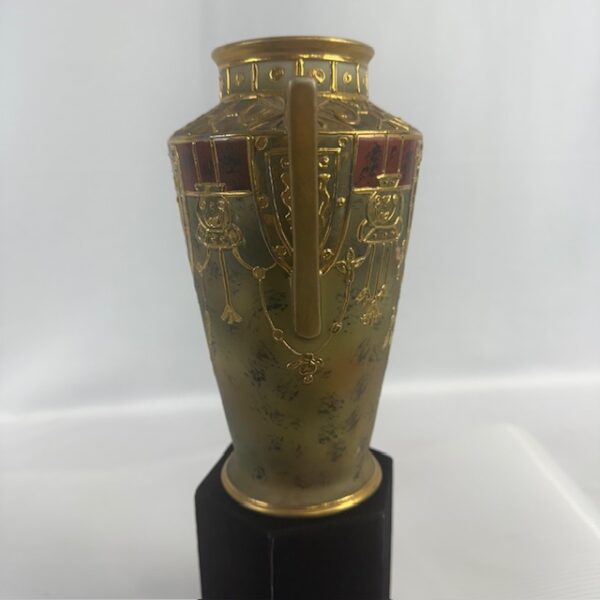 Antique Nippon Hand Painted Moriage Gold Dragon Vase