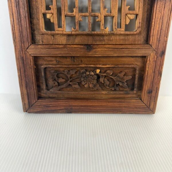 Antique Chinese Hand Carved Window Panel