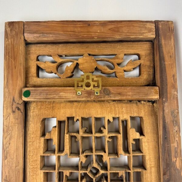 Antique Chinese Hand Carved Window Panel