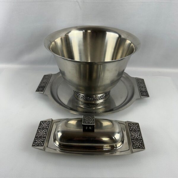 VTG Stanley Roberts Stainless Steel Butter Dish, Tray, And Salad Bowl