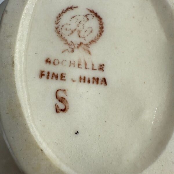 VTG Rochelle Fine China Open Sugar Bowl & Small Creamer Swan Design