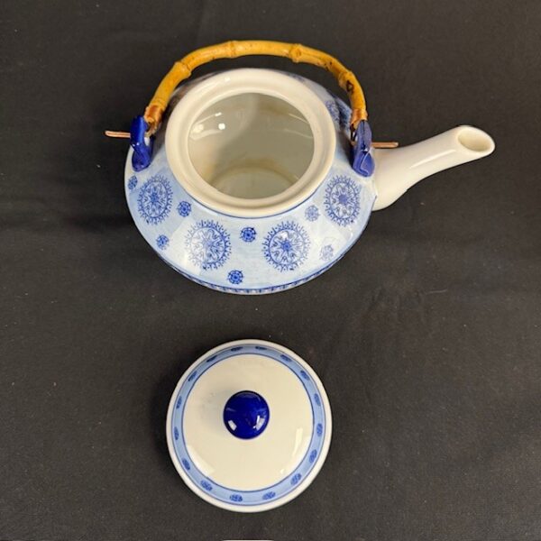 World Market Blue Porcelain Teapot