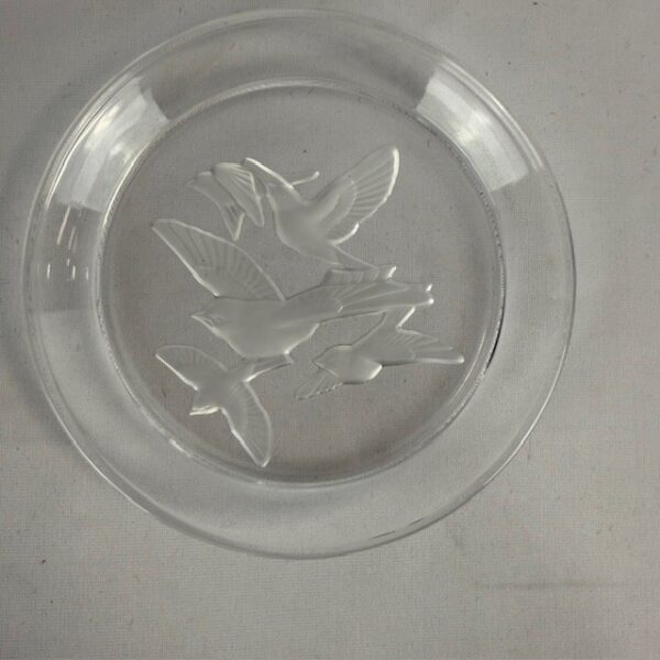 Sasaki Crystal Bird Plate