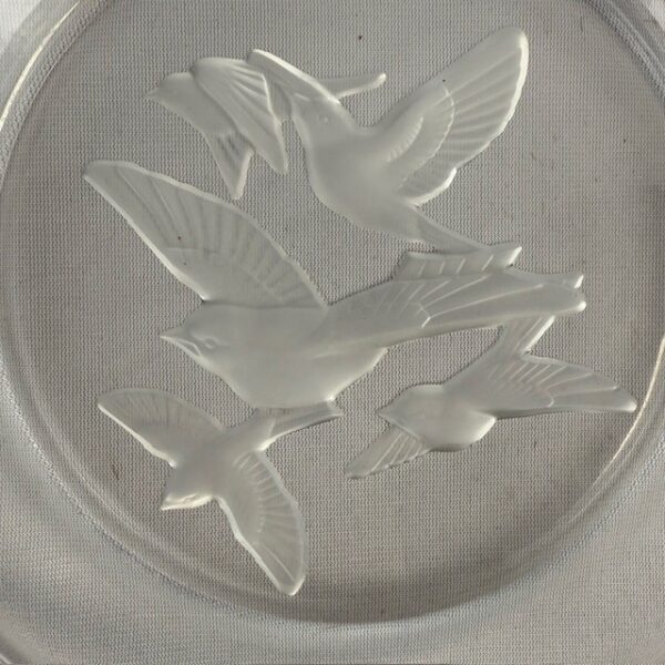 Sasaki Crystal Bird Plate