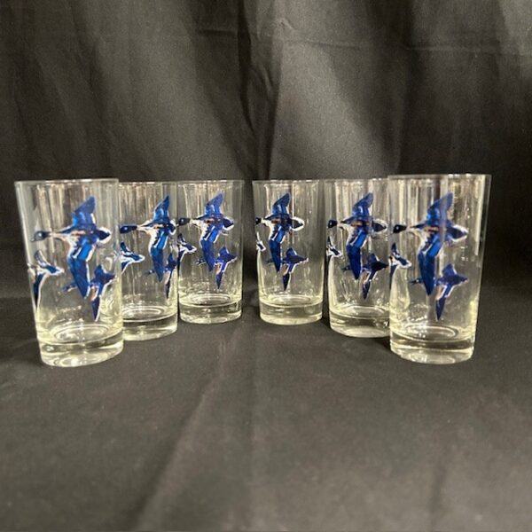 Set of 6 VTG Geese High Ball Glasses