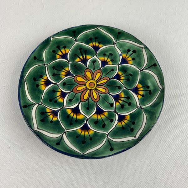 Green Talavera Sandwich Plate