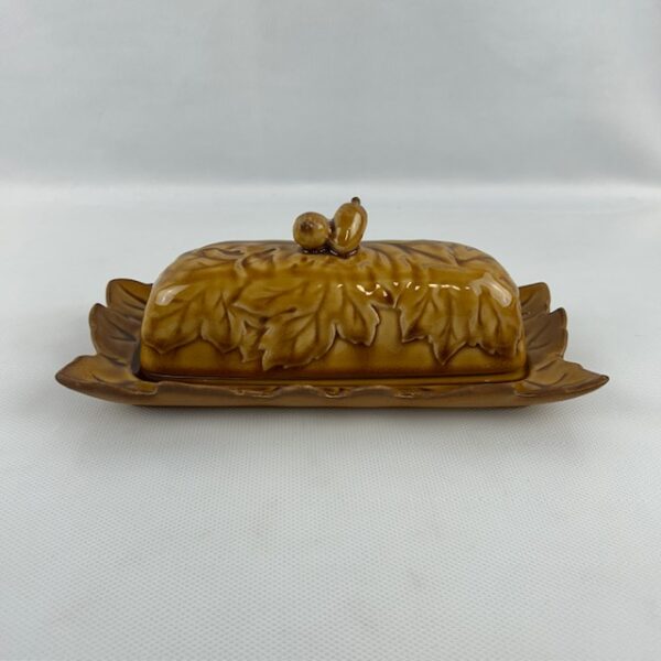 Anthropologie Acorn & Leaves Butter Dish