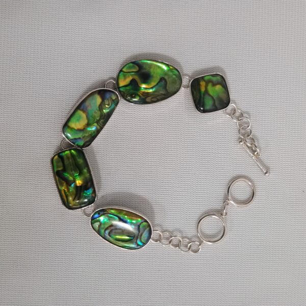 VTG Abalone & Sterling Link Bracelet