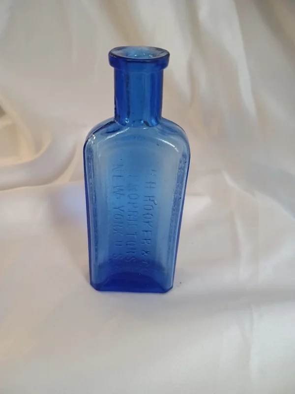 Lot Of 10 Antique Cobalt Apothecary Bottles