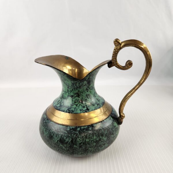 VTG Small Green Brass Pitcher