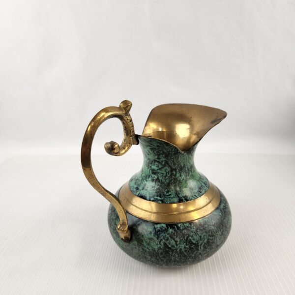 VTG Small Green Brass Pitcher
