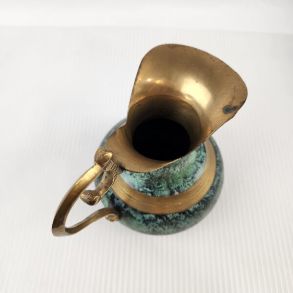 VTG Small Green Brass Pitcher