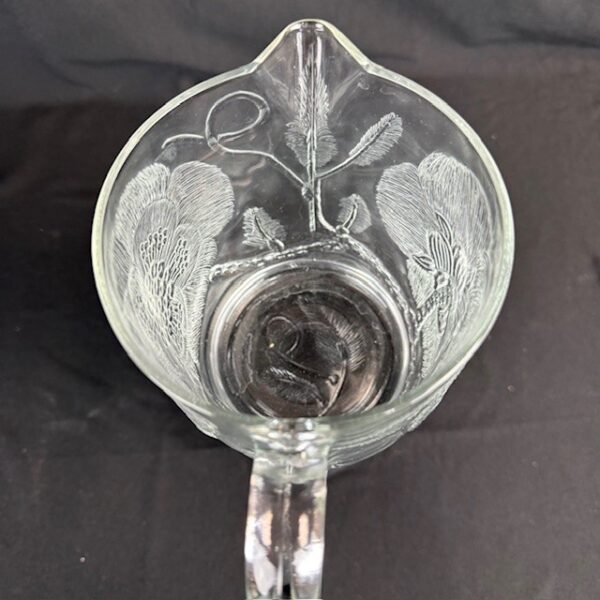 VTG Arabia Glass Peony Pitcher