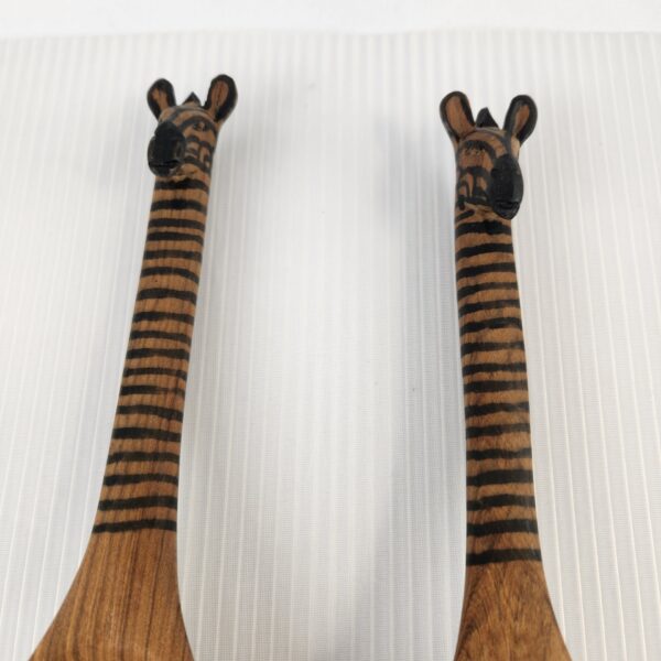 Wooden Safari Animal Serving Utensils