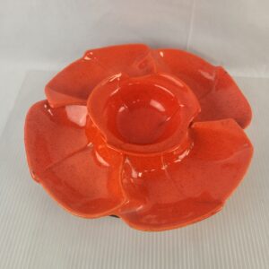 VTG California Pottery MCM 3 Pc Lazy Susan
