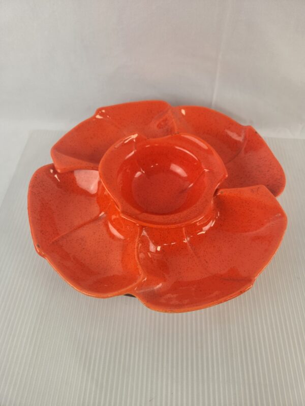 VTG California Pottery MCM 3 Pc Lazy Susan