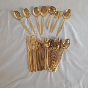 Florentine Gold Electroplate Flatware 47 Pcs
