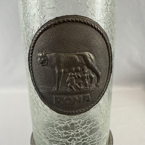 VTG Capitoline Wolf Crackle Glass Tumblers