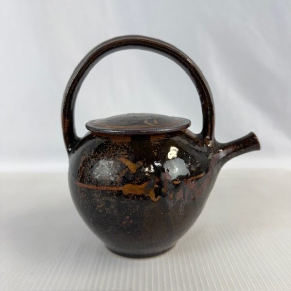 Brown Stoneware Teapot