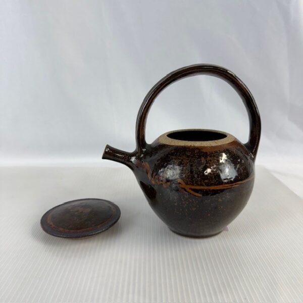 Brown Stoneware Teapot