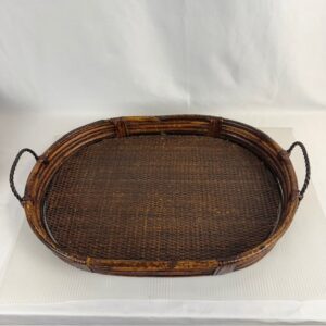 VTG Rattan Bamboo Serving Tray