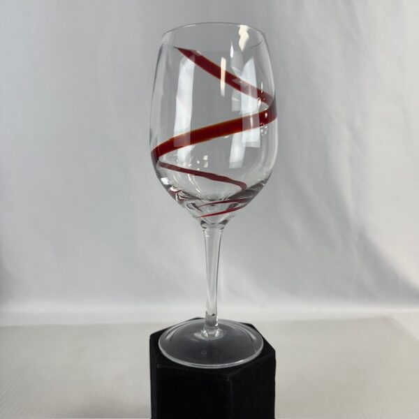 Set of 8 VTG Pier 1 Swirline Wine Glasses