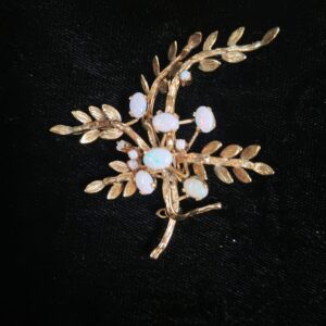 18K Gold & Opal Brooch