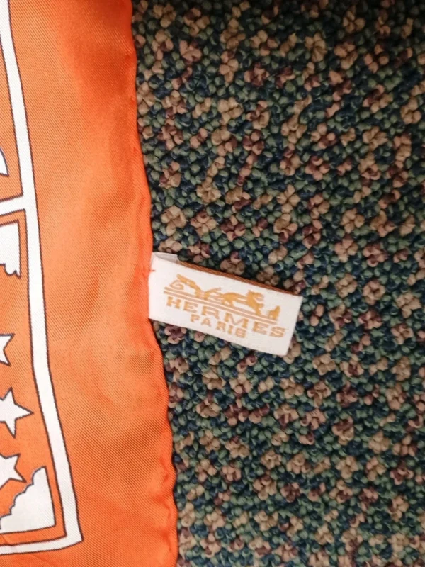 VTG HERMÈS Scarf "Early America" Print